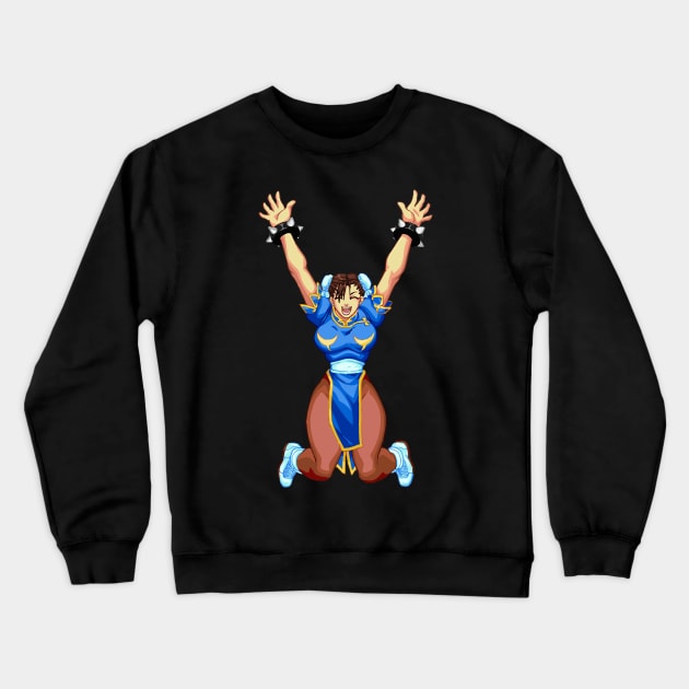 chun-li Crewneck Sweatshirt by allysontx